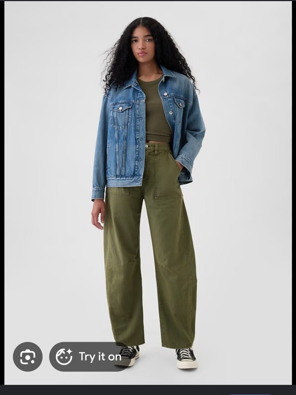 GAP Twill Barrel Pants